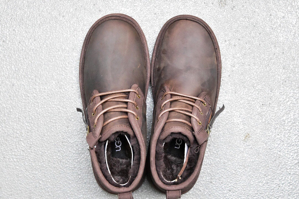Men’s Crazy Horse Leather Zip-Up Sneakers