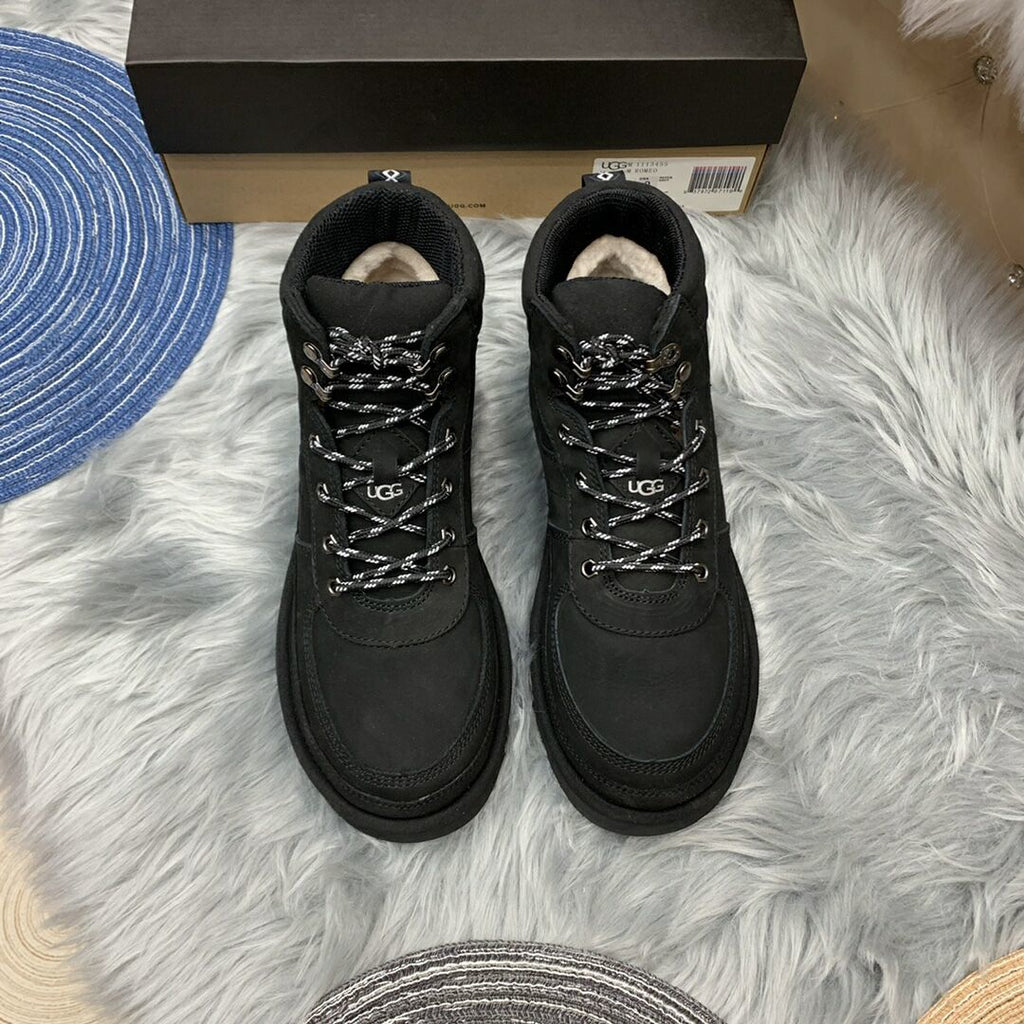 Black Men’s Casual Lace-Up Shoes – In Stock