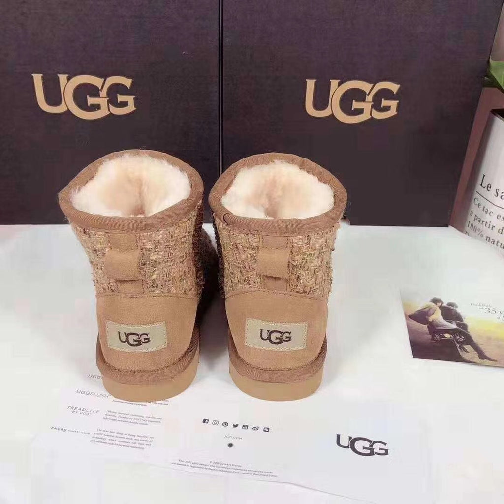 Chic Chestnut Kids Chanel-Style Snow Boots
