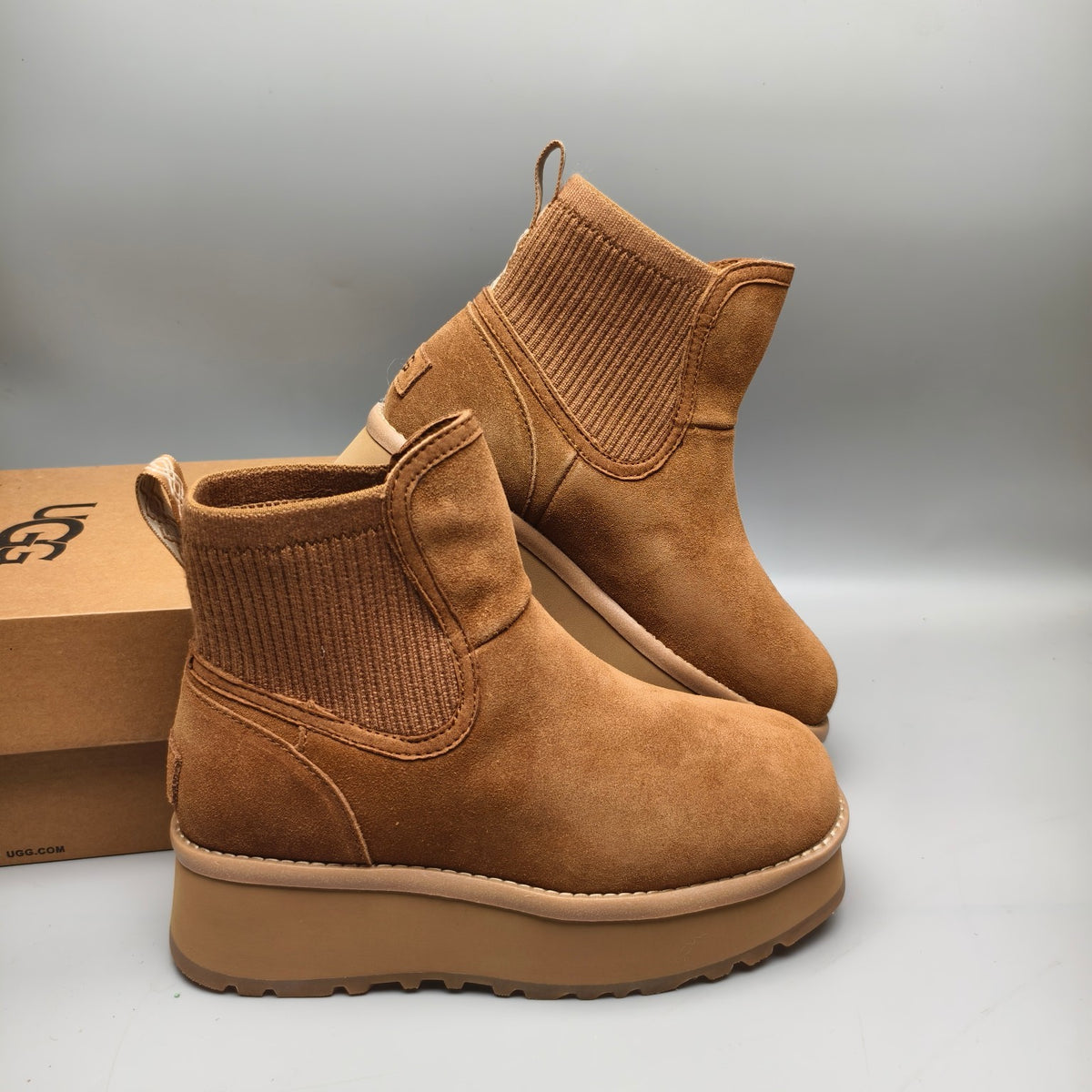 Chestnut 5cm Chunky Platform Fashion Sneakers – In Stock