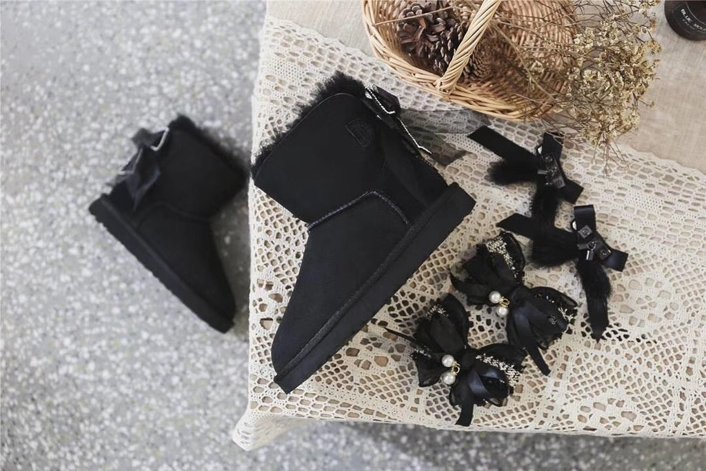 Black 3-in-1 Convertible Snow Boots