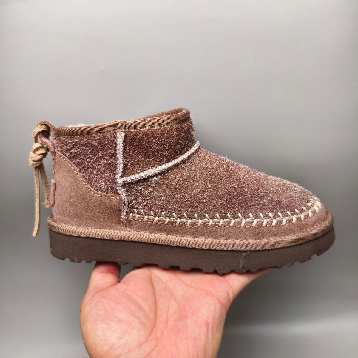 Brown Suede Back-Strap Ankle Boots – In Stock