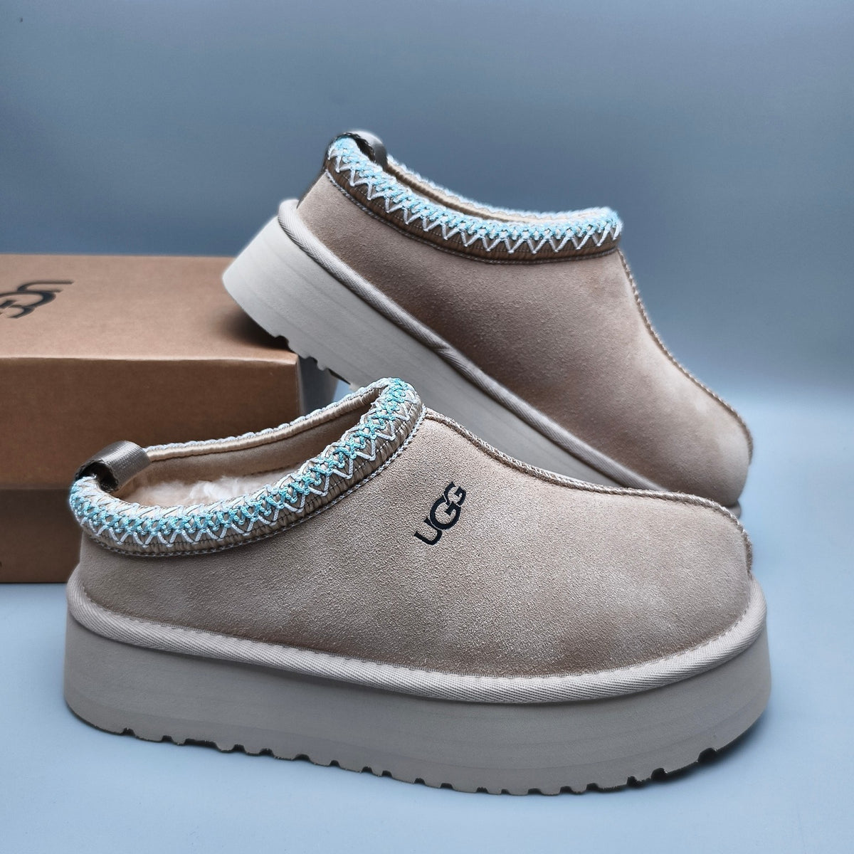 Beige Ethnic Style Chunky Sole Casual Shoes – In Stock