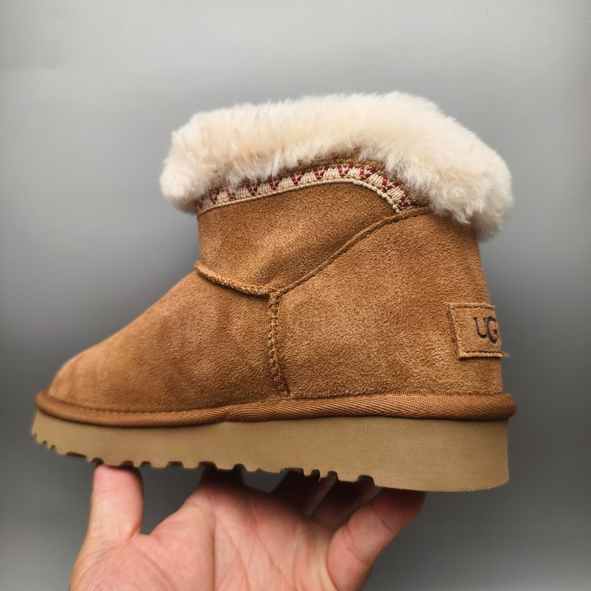 Chestnut Ethnic Style Low-Top Casual Sneakers – In Stock