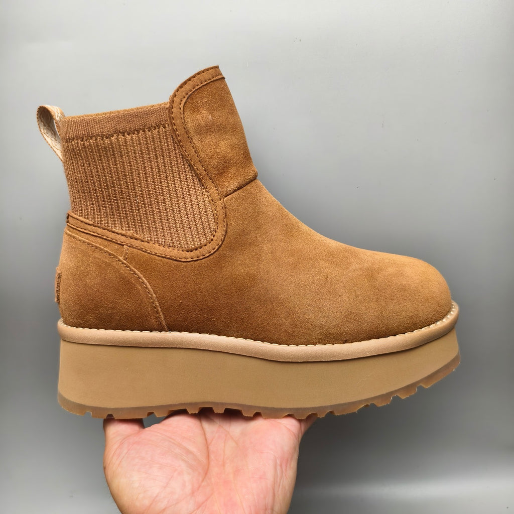 Chestnut 5cm Chunky Platform Fashion Sneakers – In Stock