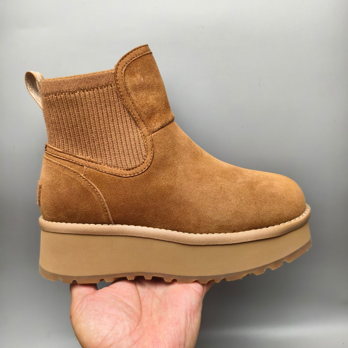 Chestnut 5cm Chunky Platform Fashion Sneakers – In Stock