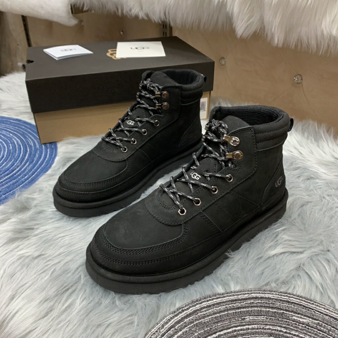 Black Men’s Casual Lace-Up Shoes – In Stock
