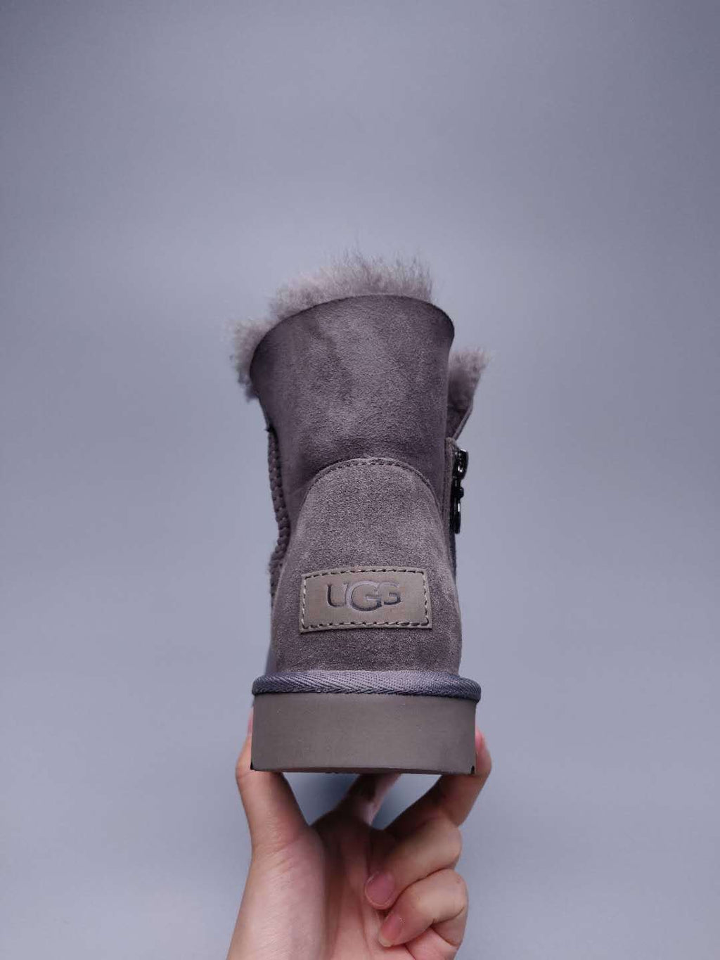 Grey Side-Zip Ankle Boots – In Stock