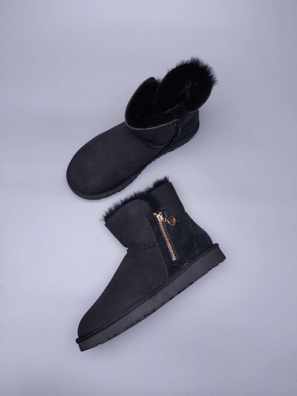 Black Side-Zip Ankle Boots – In Stock