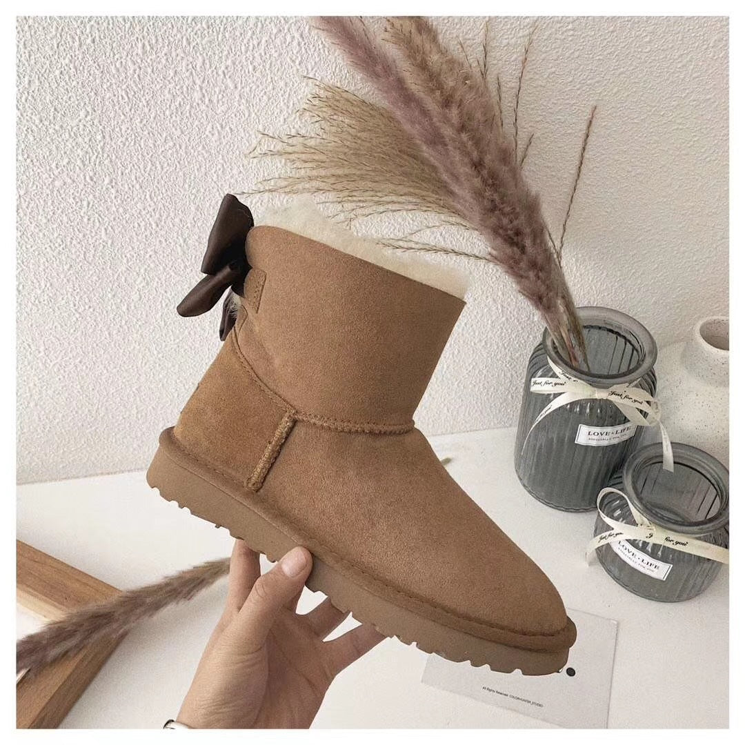 Chestnut Chic Bow Ankle Boots – In Stock