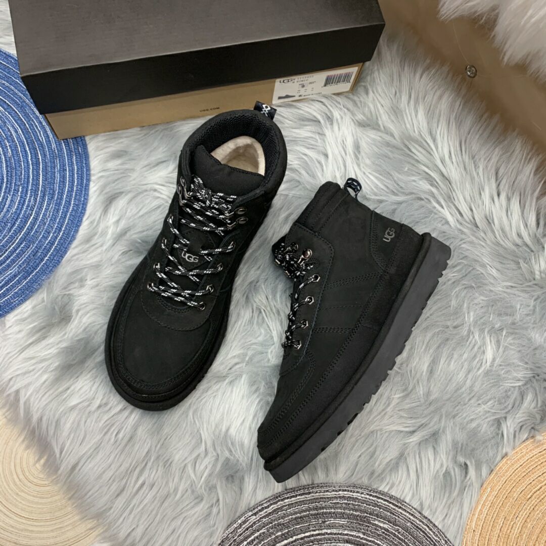 Black Men’s Casual Lace-Up Shoes – In Stock
