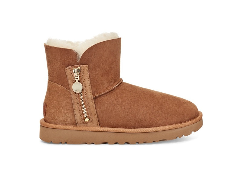Chestnut Side-Zip Ankle Boots – In Stock