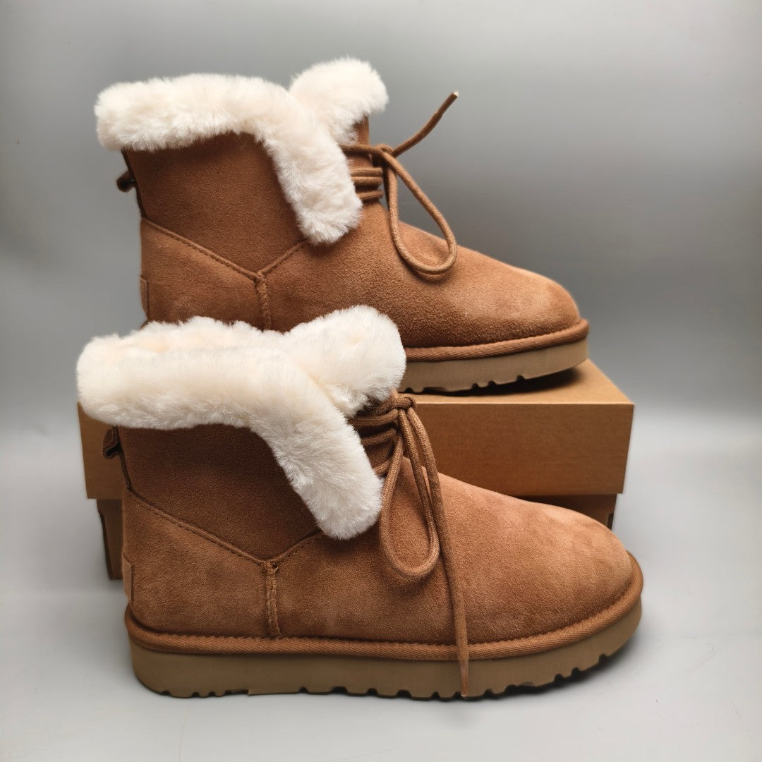 Chestnut Mid-Top Lace-Up Casual Sneakers – In Stock
