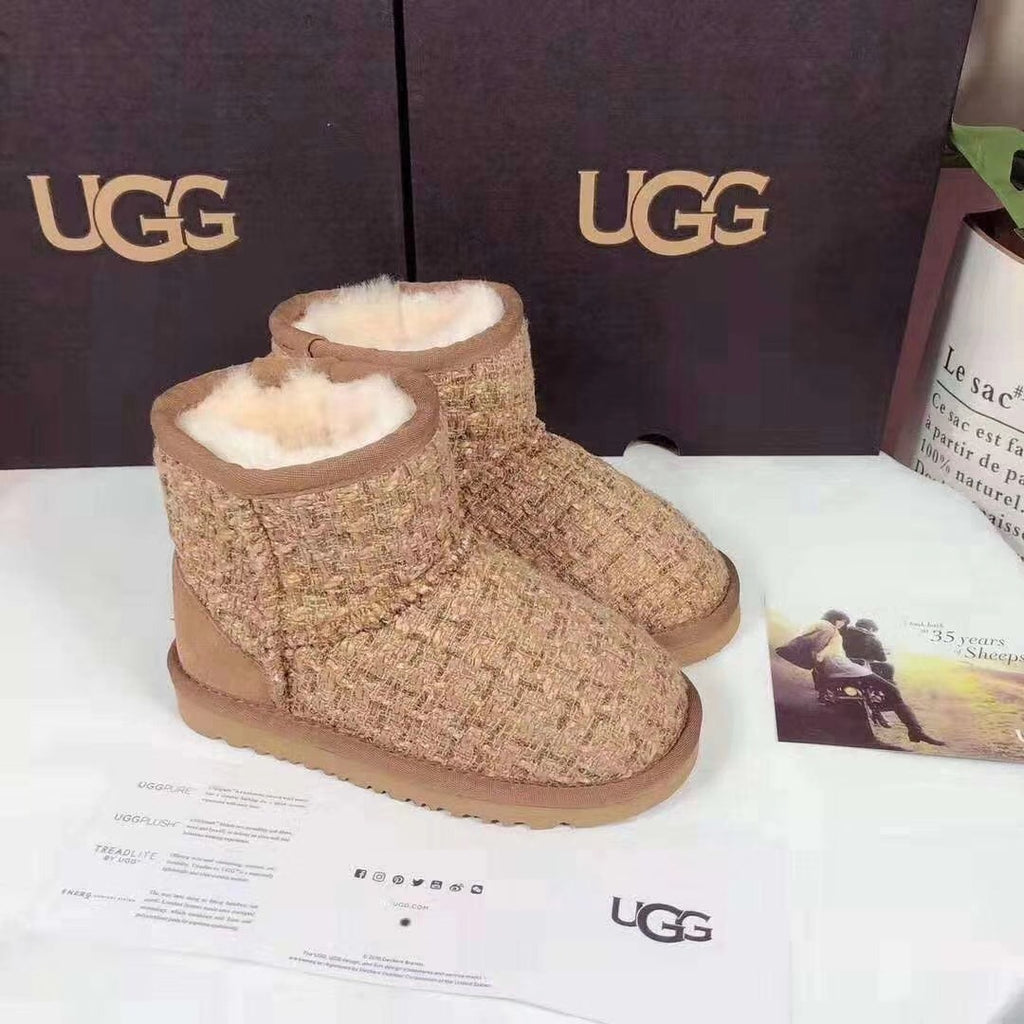 Chic Chestnut Kids Chanel-Style Snow Boots