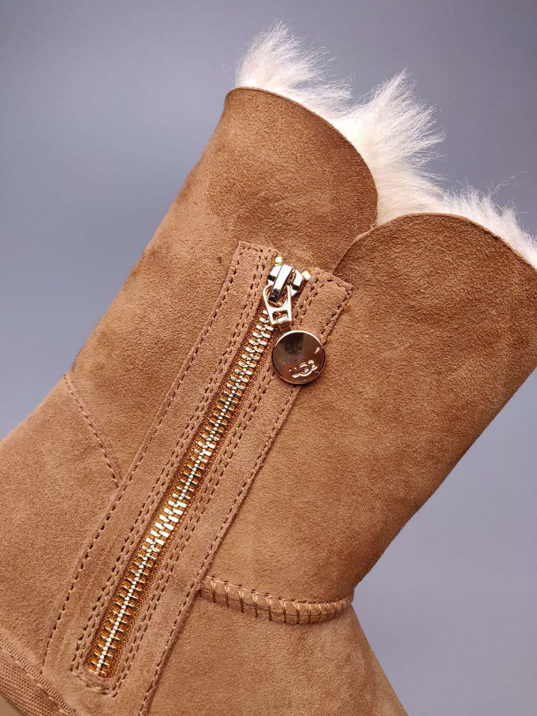 Chestnut Side-Zip Mid-Calf Boots – In Stock