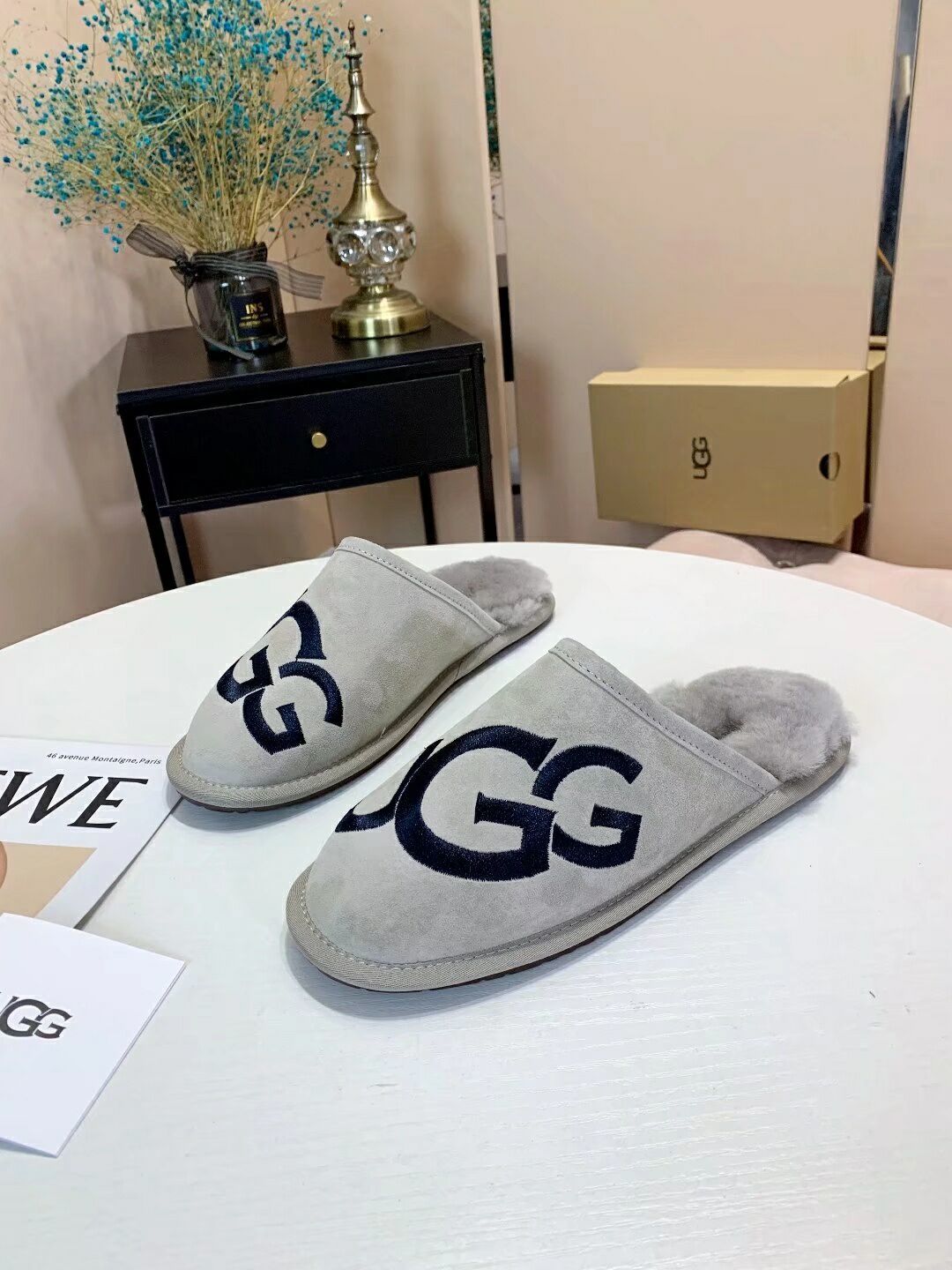 Grey G-Style Indoor Slippers – In Stock