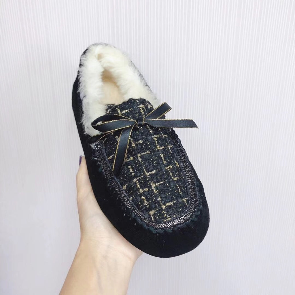 Black Chanel-Style Pebble Loafers – Sophisticated & Chic
