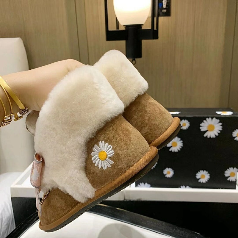 Chestnut Daisy Chain Ribbon Shoes – In Stock