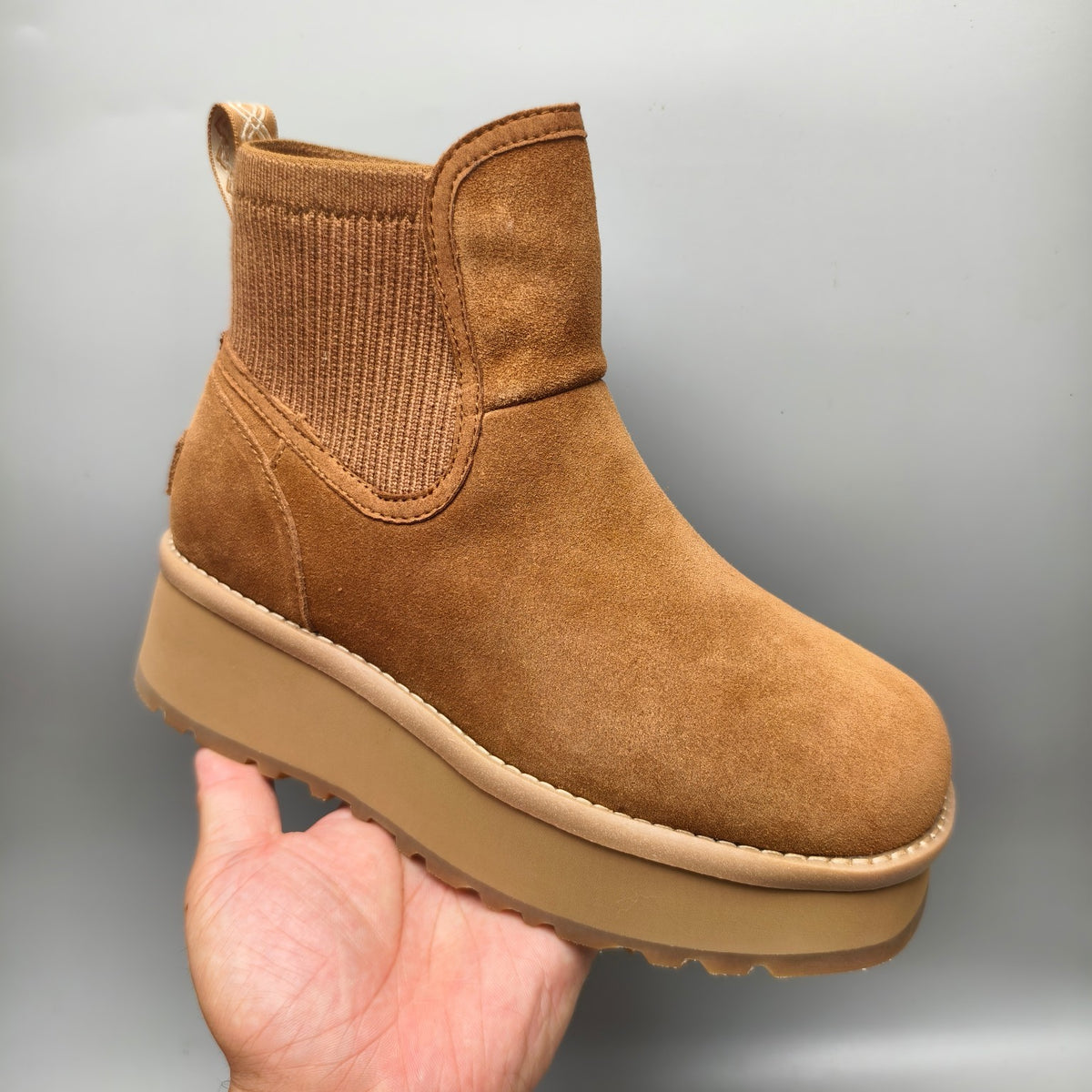 Chestnut 5cm Chunky Platform Fashion Sneakers – In Stock