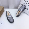 Grey Chanel-Style Pebble Loafers – Sophisticated & Chic