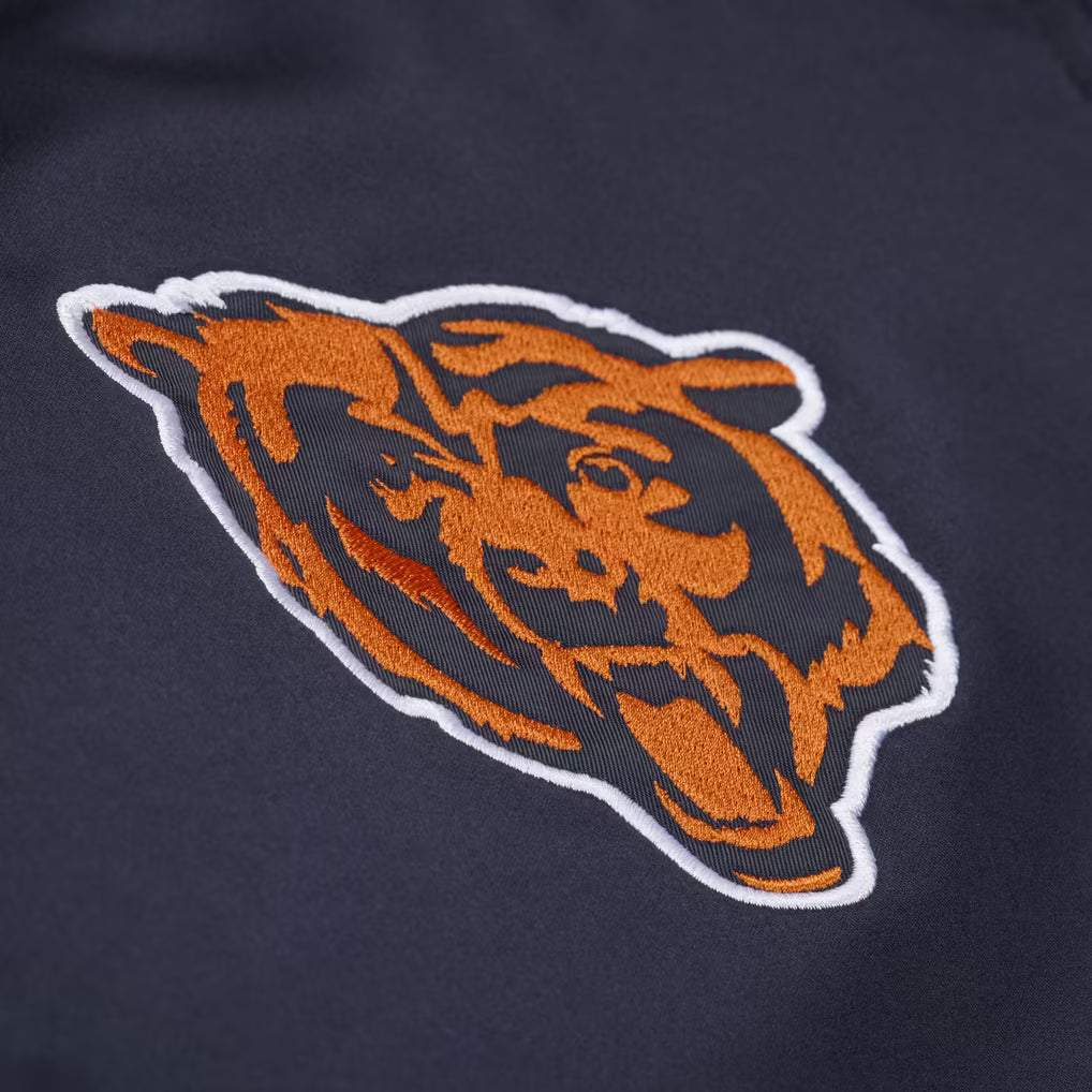 M&N NFL Chicago Bears Triple Check Heavyweight Satin Jacket