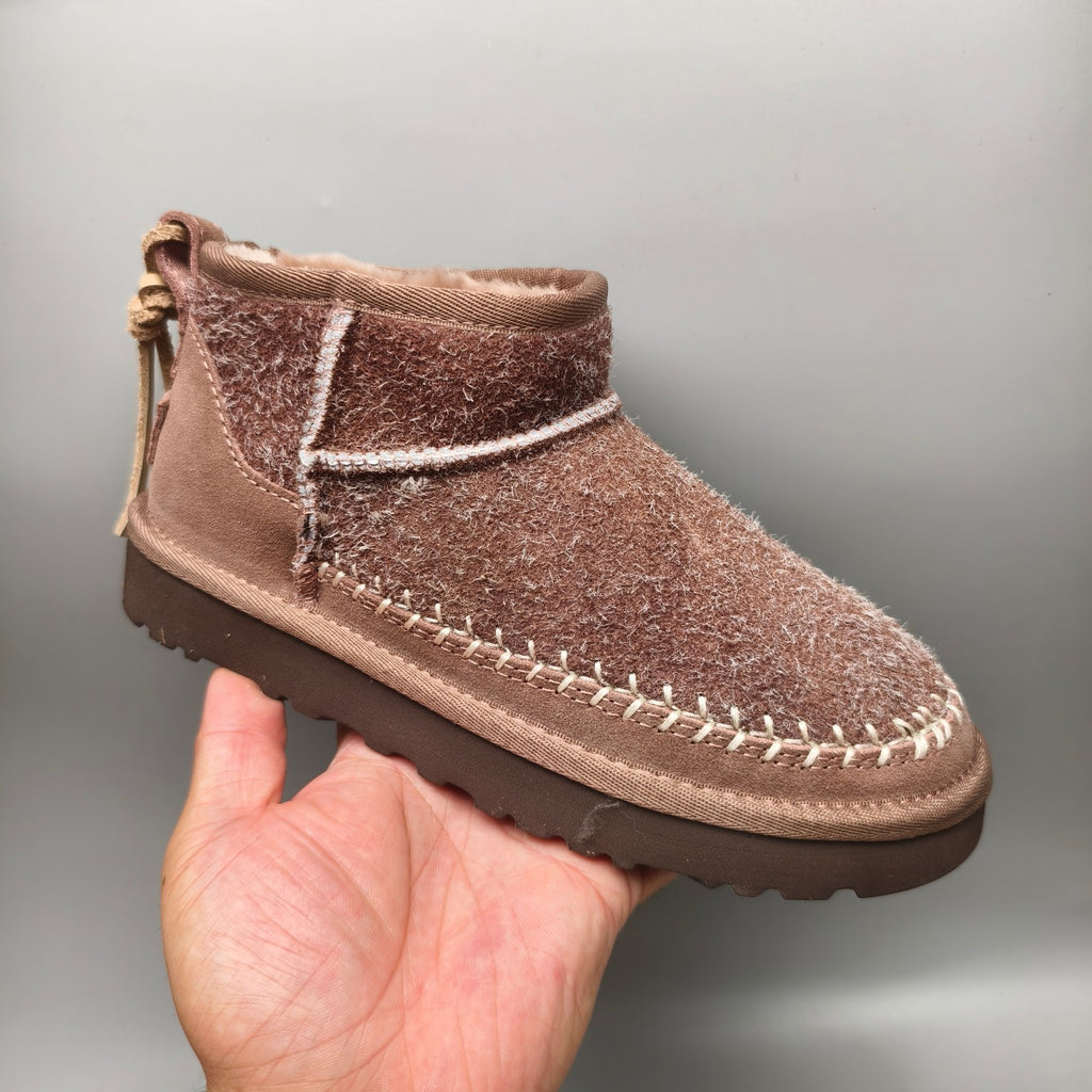 Brown Suede Back-Strap Ankle Boots – In Stock