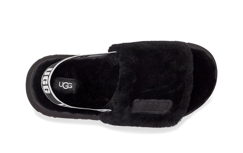 Black Disco Fluffy Sandals – In Stock