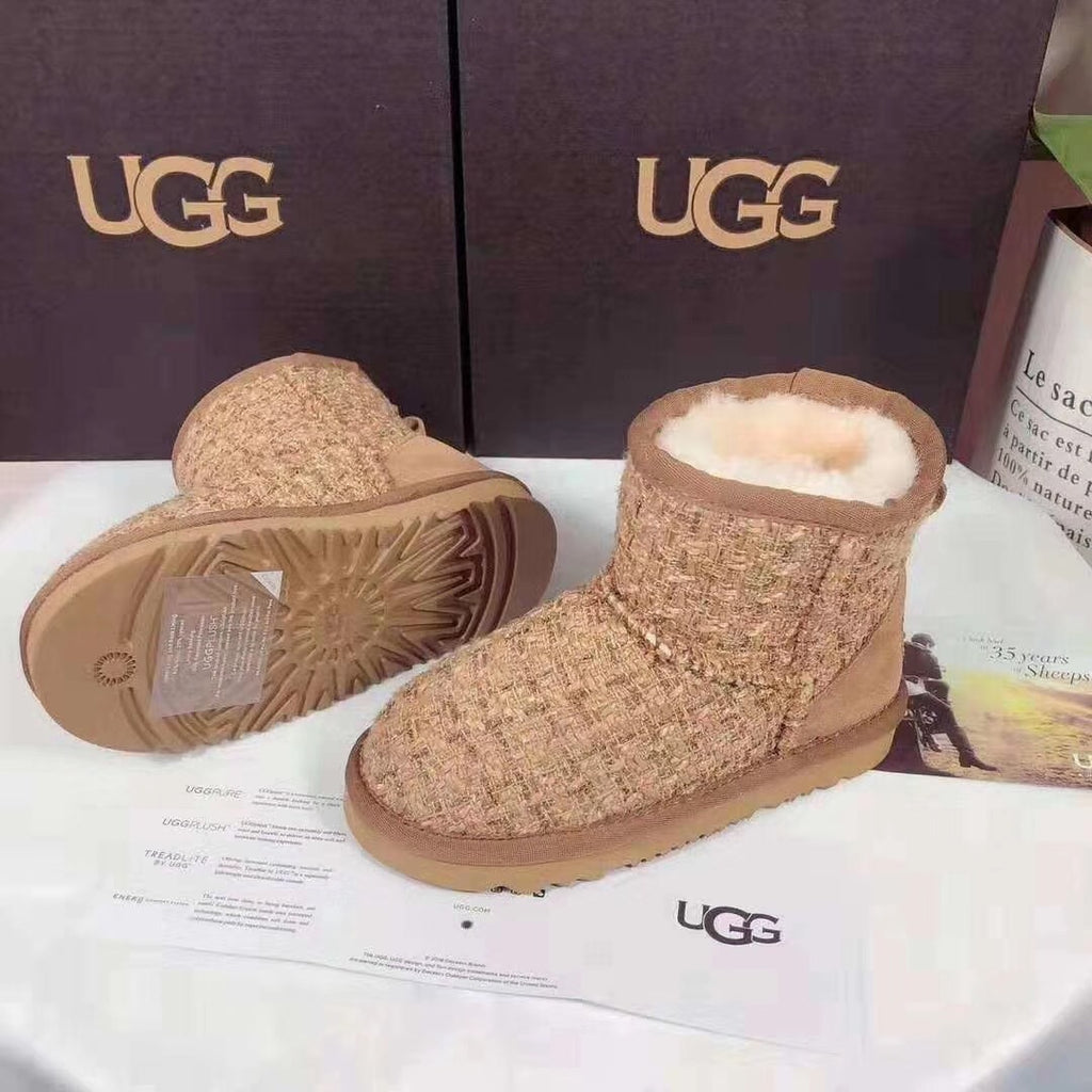 Chic Chestnut Kids Chanel-Style Snow Boots