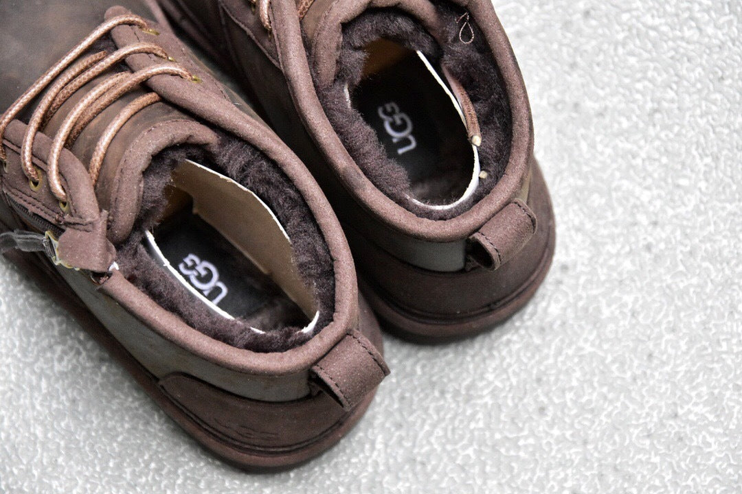 Men’s Crazy Horse Leather Zip-Up Sneakers