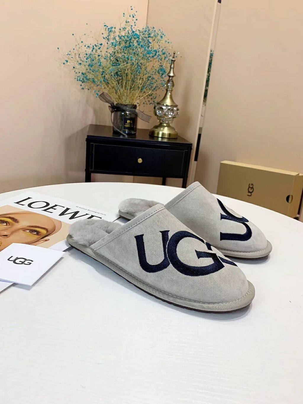 Grey G-Style Indoor Slippers – In Stock