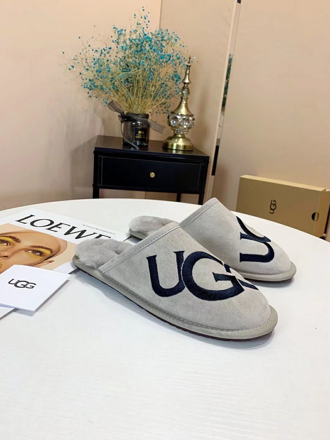 Grey G-Style Indoor Slippers – In Stock