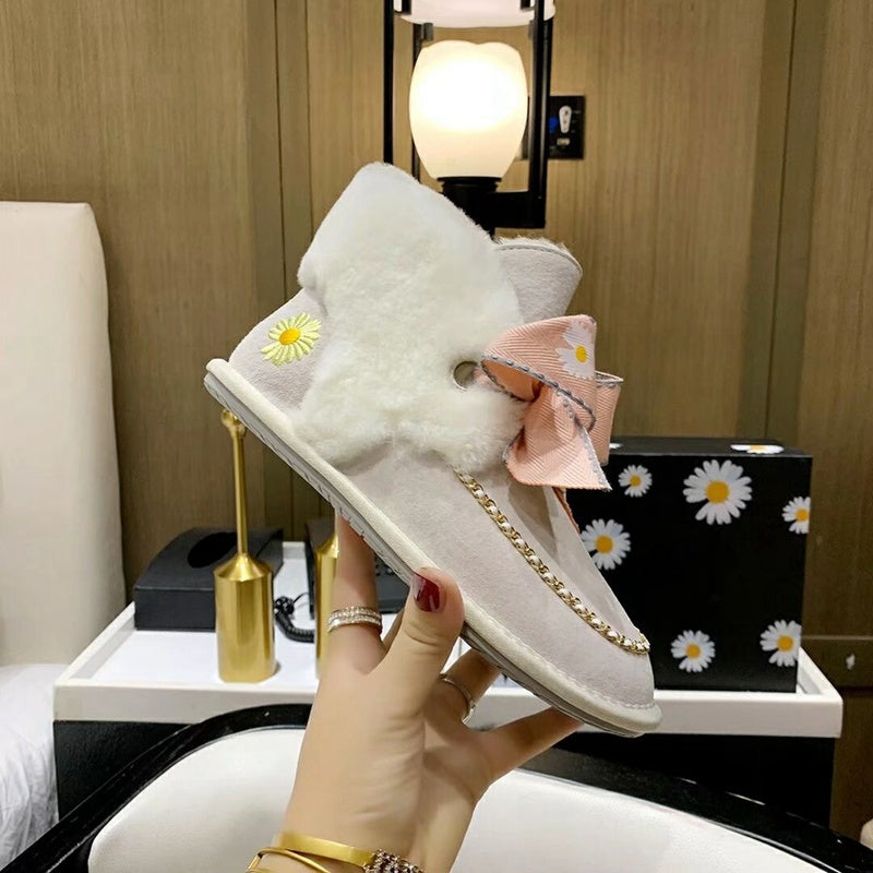 Milkshake White Daisy Chain Ribbon Shoes – In Stock