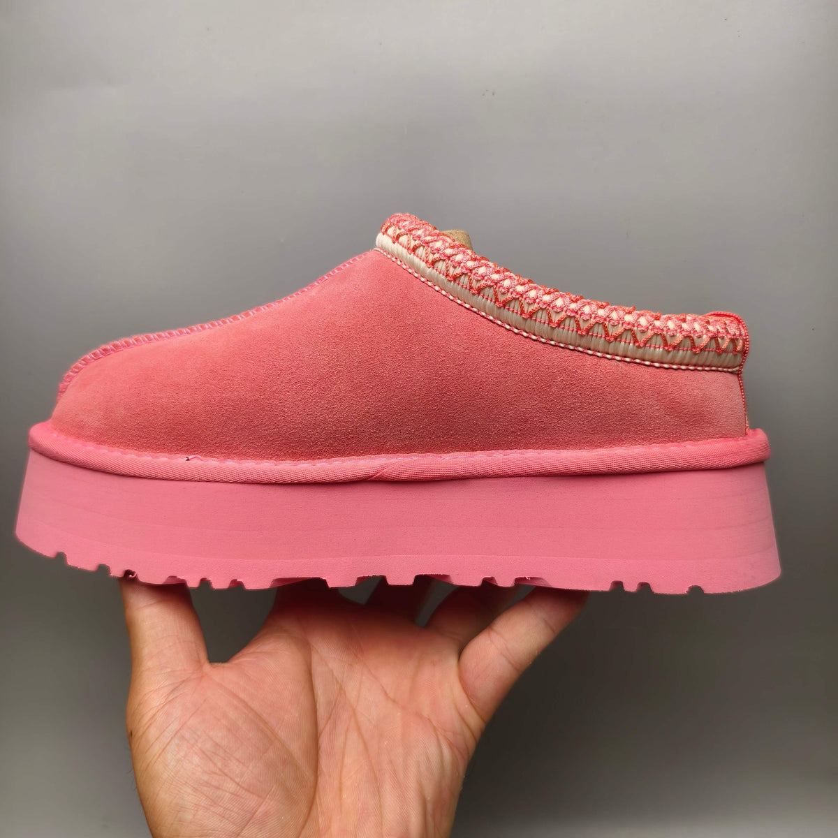 Rose Red Ethnic Style Chunky Sole Casual Shoes – In Stock