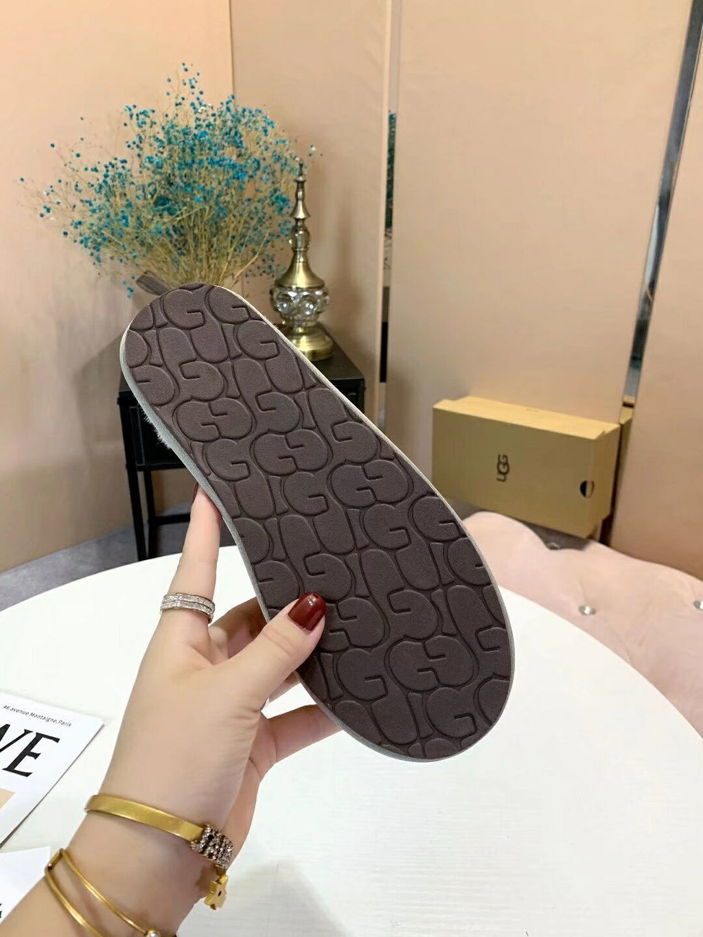 Grey G-Style Indoor Slippers – In Stock
