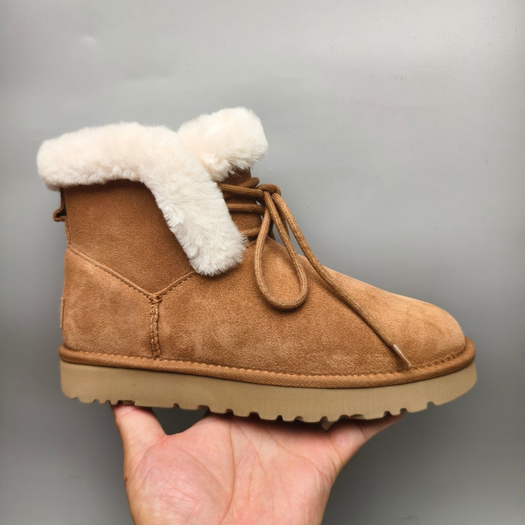 Chestnut Mid-Top Lace-Up Casual Sneakers – In Stock