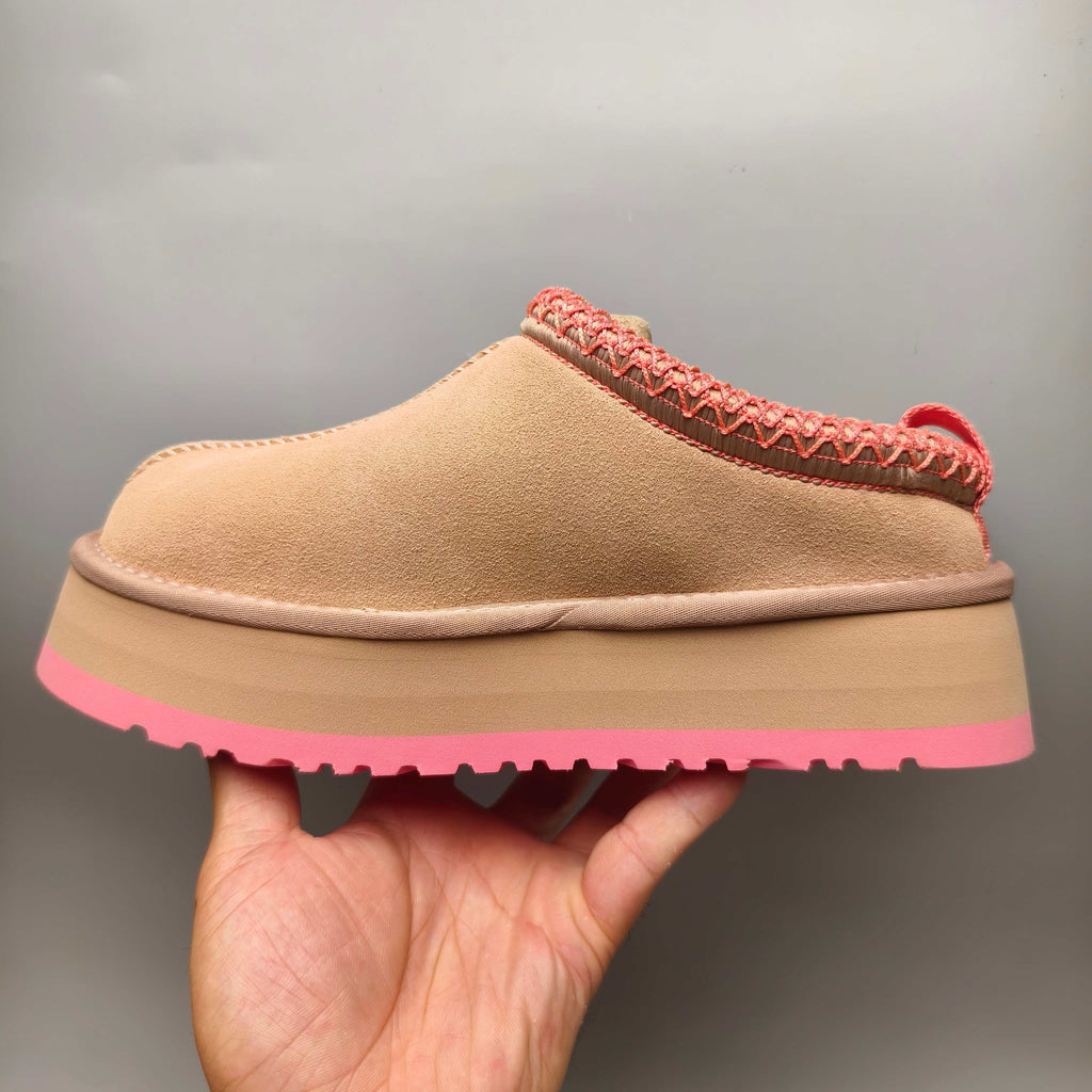 Pink Ethnic Style Chunky Sole Casual Shoes – In Stock