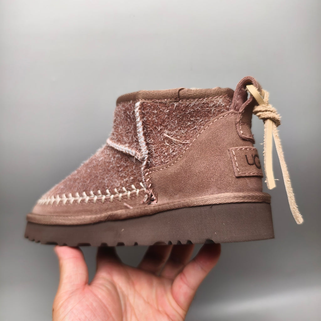 Brown Suede Back-Strap Ankle Boots – In Stock
