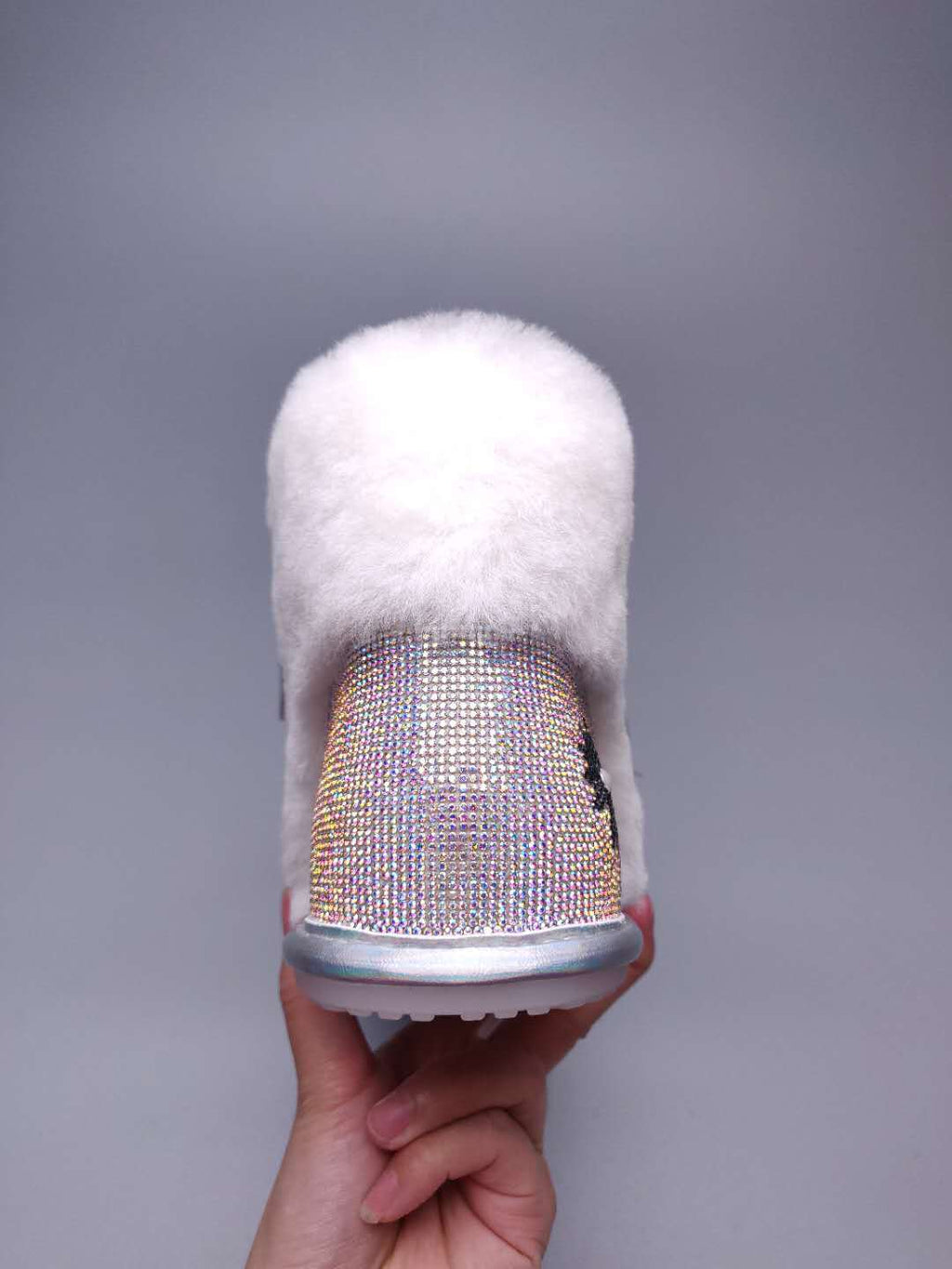 Iridescent Daisy Crystal Ribbon Shoes – In Stock