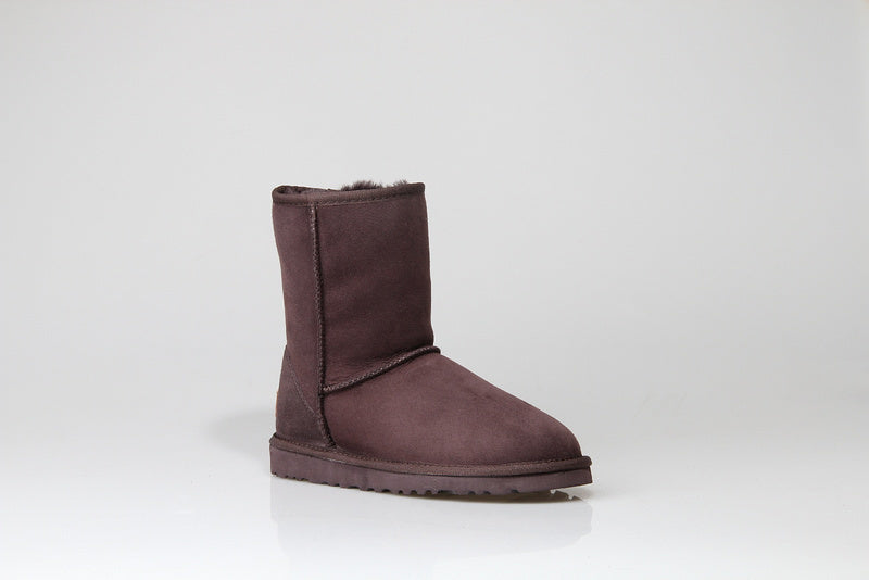 Chocolate Stain-Resistant New Classic Short Boots – In Stock